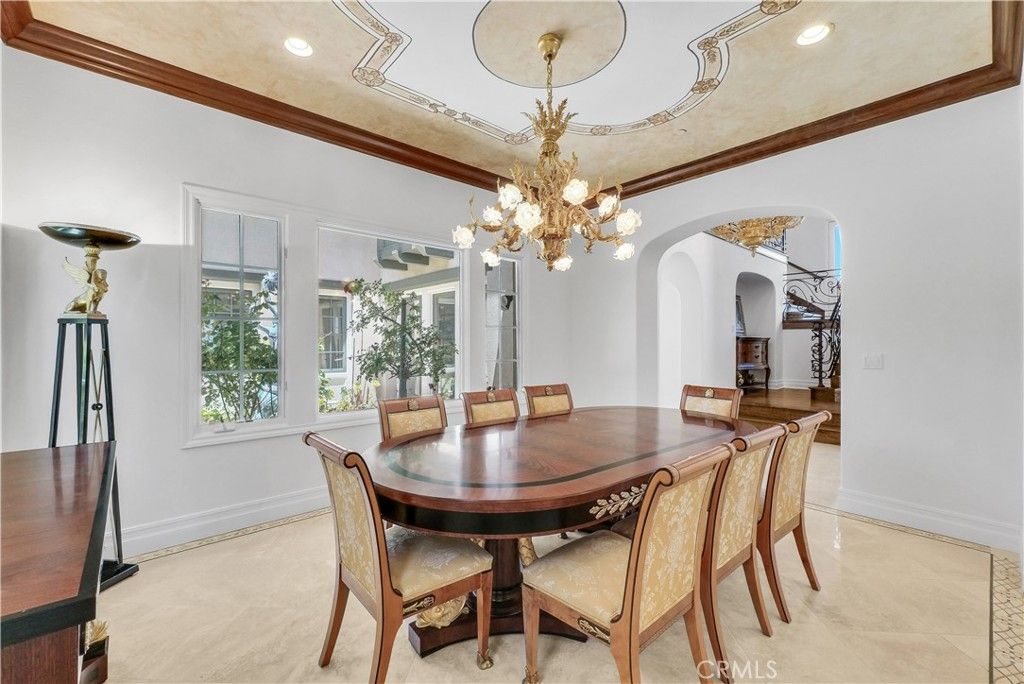Chandelier, Dining room, Interior, Recessed Lighting