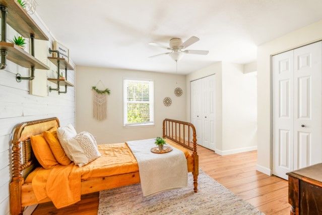 Bedroom, Interior, Wood Texture Flooring