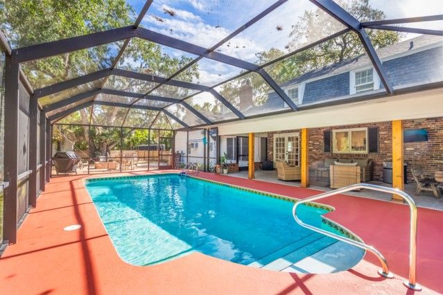 Glass Ceilings, Interior, Pool, Stone Walls, Sun Room