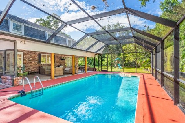 Glass Ceilings, Interior, Pool, Stone Walls, Sun Room