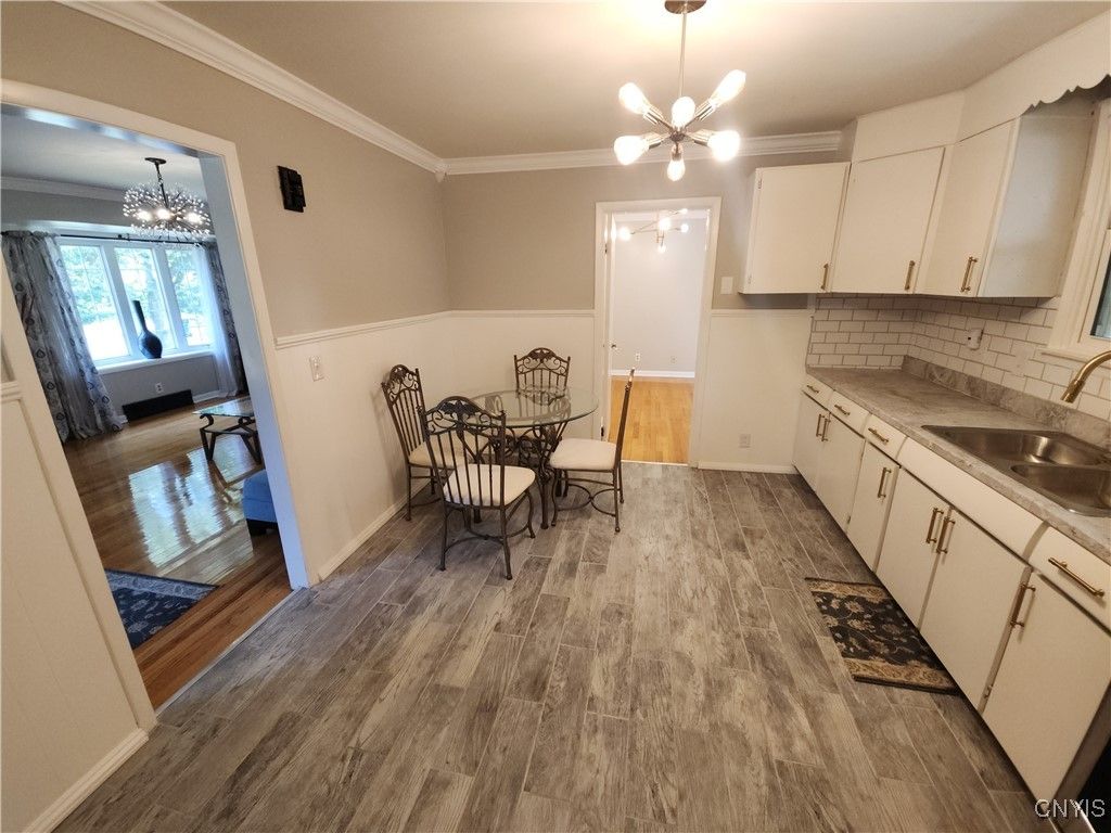 Chandelier, Interior, Kitchen, Pendant Lights, Wood Texture Flooring