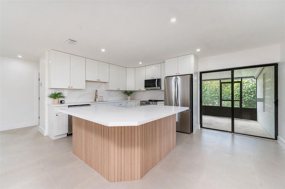 Interior, Kitchen, Recessed Lighting, Stainless Steel Appliances