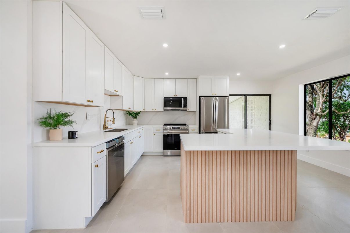 Interior, Kitchen, Recessed Lighting, Stainless Steel Appliances
