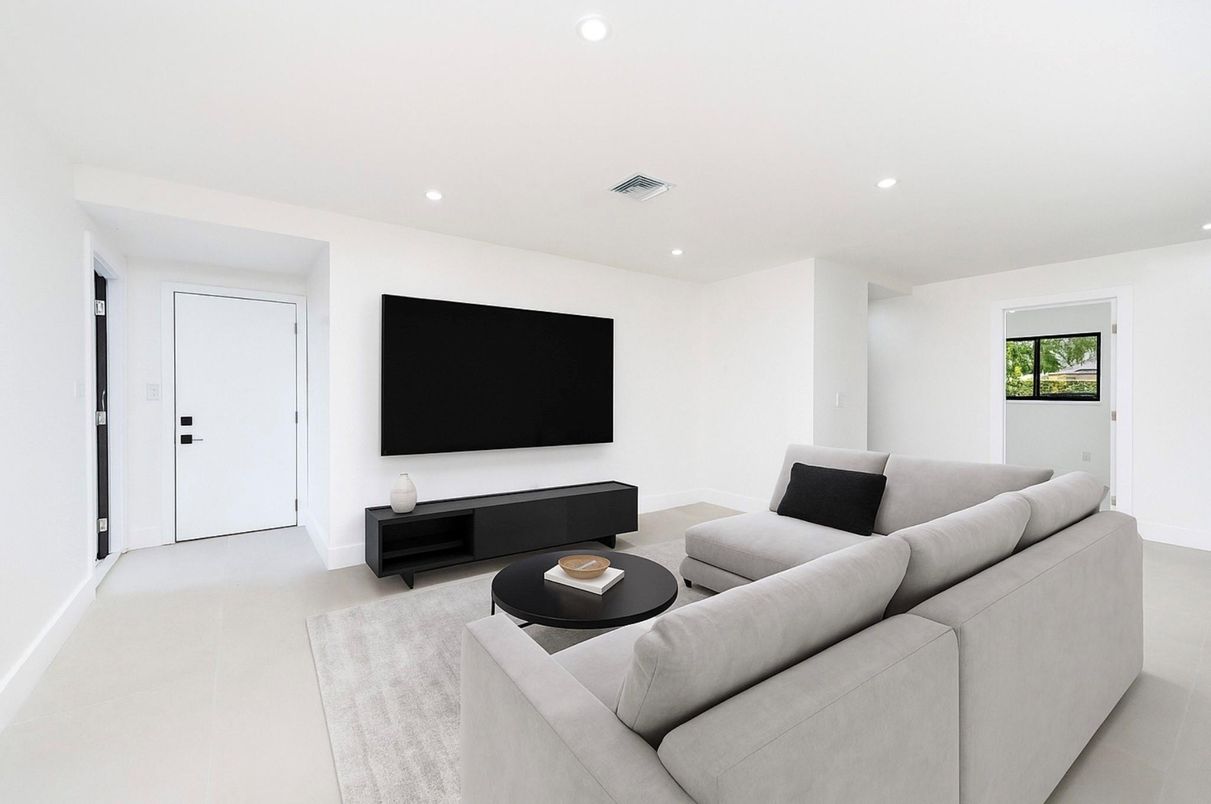 Interior, Living room, Recessed Lighting
