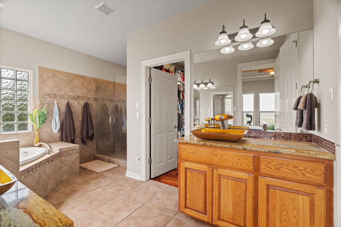 Bathroom, Dual Sink Vanities, Glass Shower, Interior