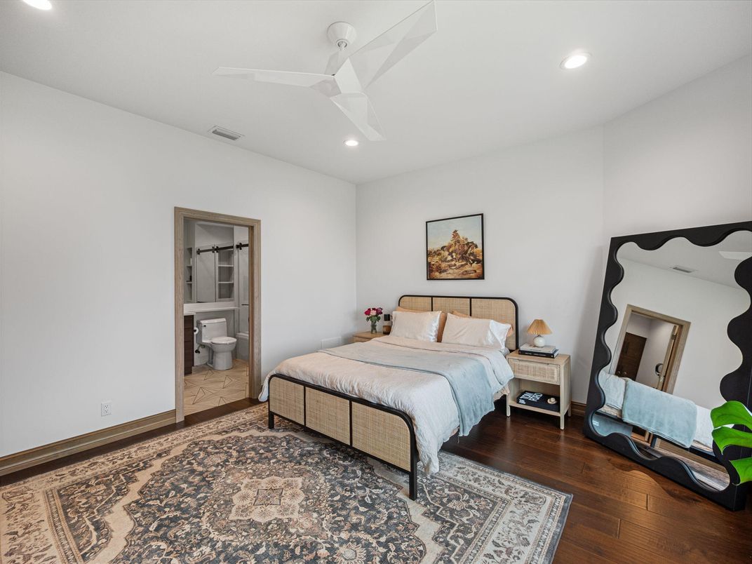 Bathroom, Bedroom, Interior, Recessed Lighting, Wood Texture Flooring