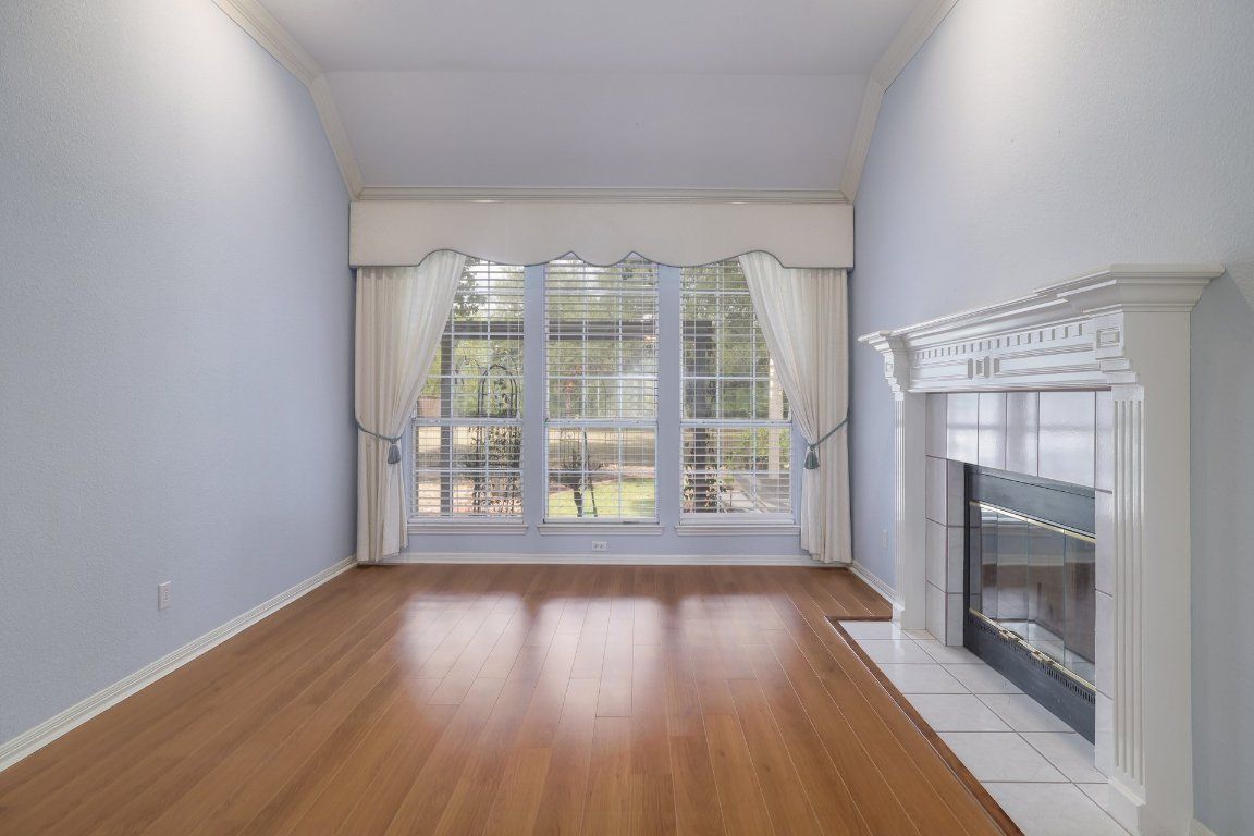 Empty room, Fireplace, Interior, Wood Texture Flooring