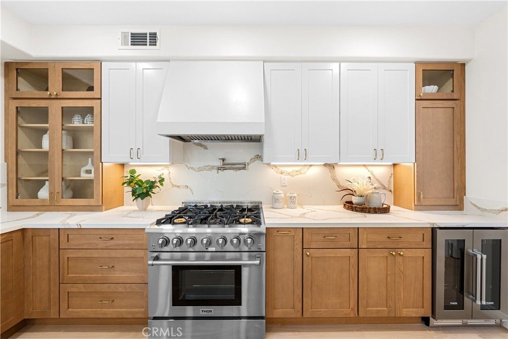 Interior, Kitchen, Marble Walls, Stainless Steel Appliances