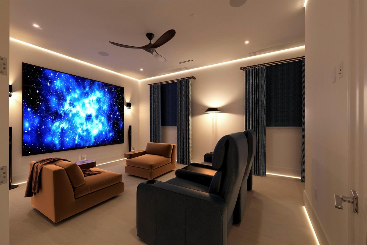 Interior, Living room, Recessed Lighting