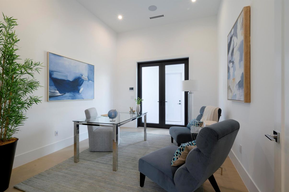 Home Office, Interior, Recessed Lighting