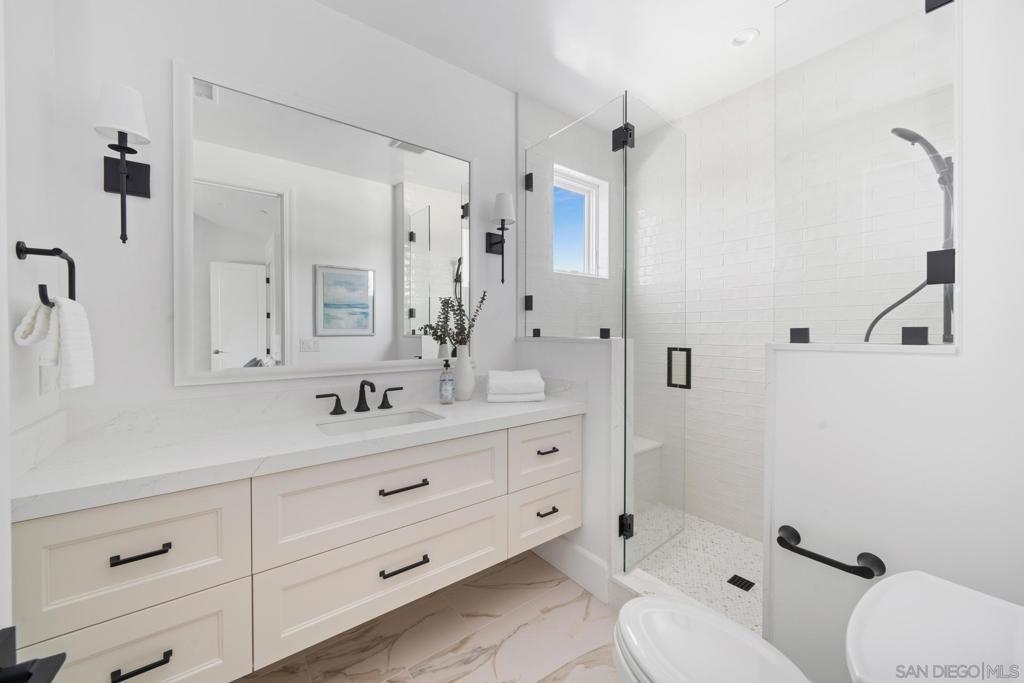 Bathroom, Glass Shower, Interior, Marble