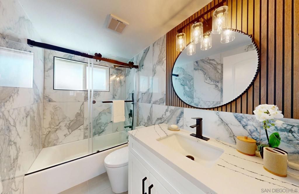Bathroom, Glass Shower, Interior, Marble Walls