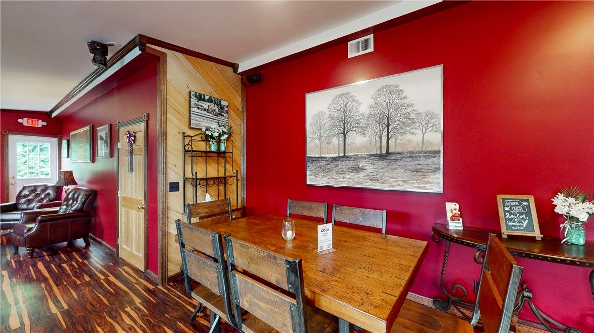 Dining room, Interior, Wood Texture Flooring