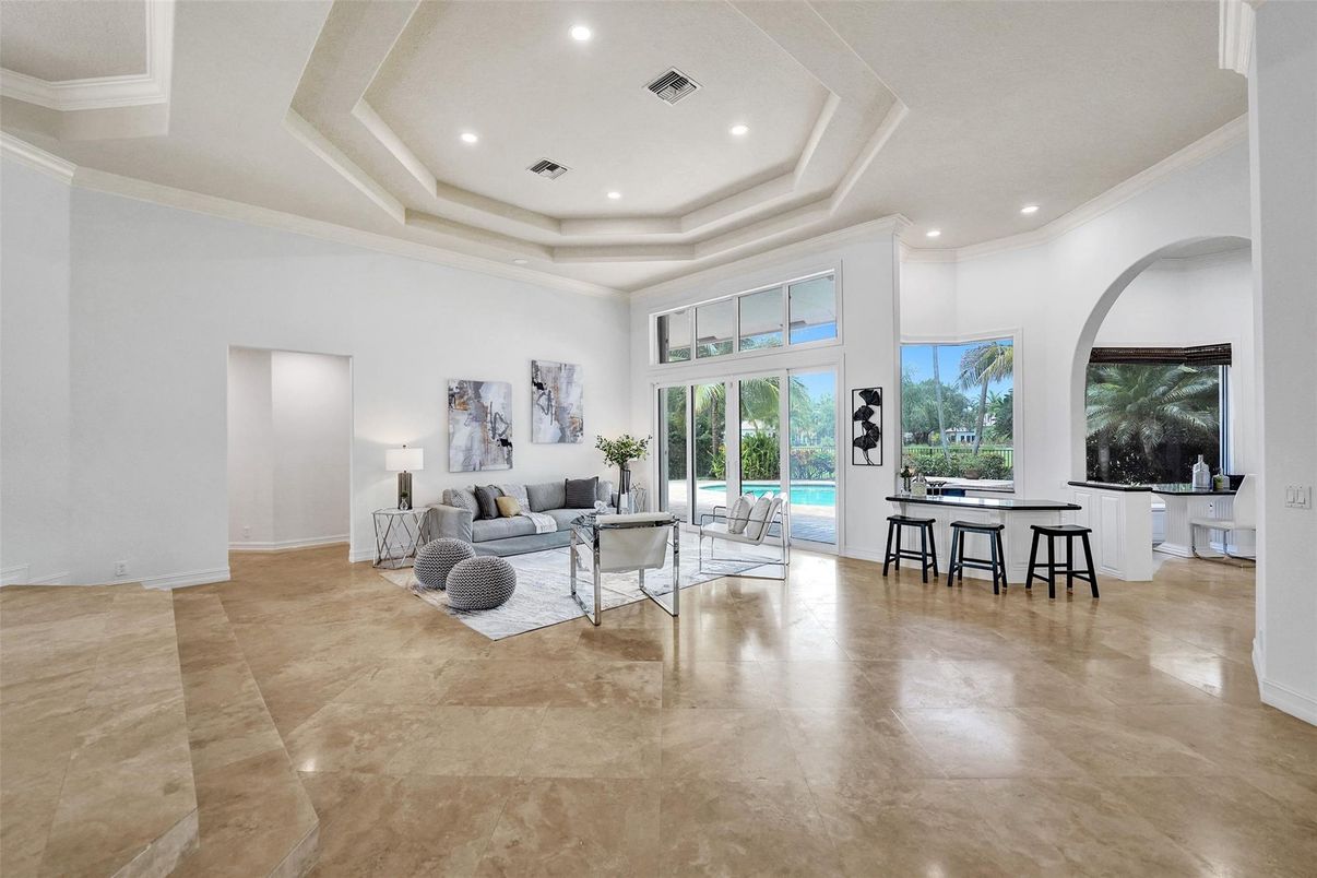 Interior, Living room, Recessed Lighting