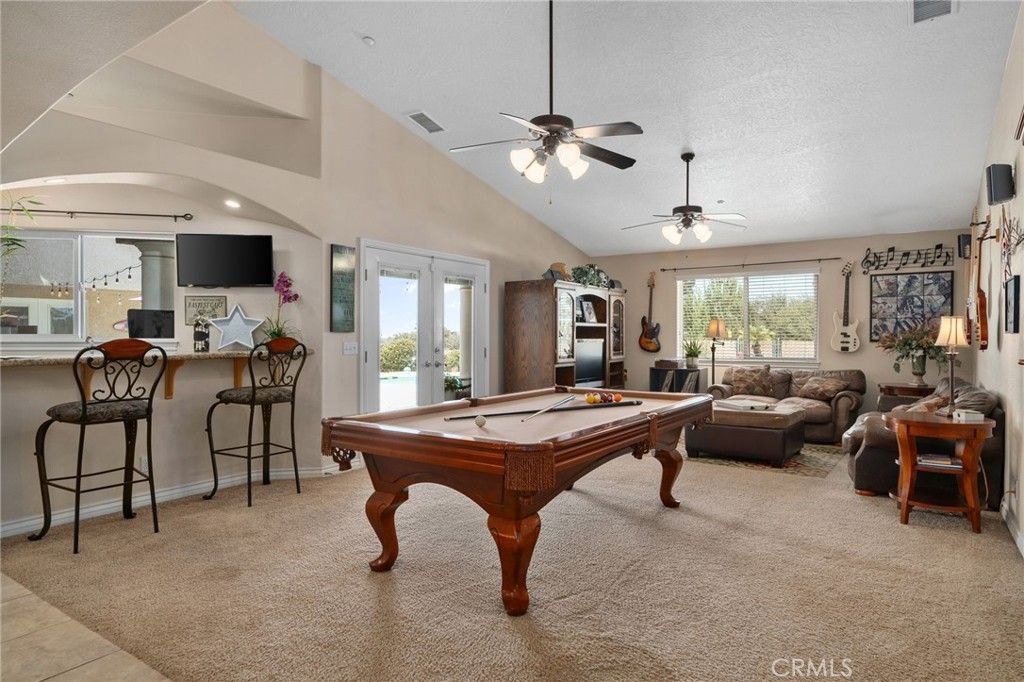 Billiard Table, Game Room, Interior, Living room, Recessed Lighting