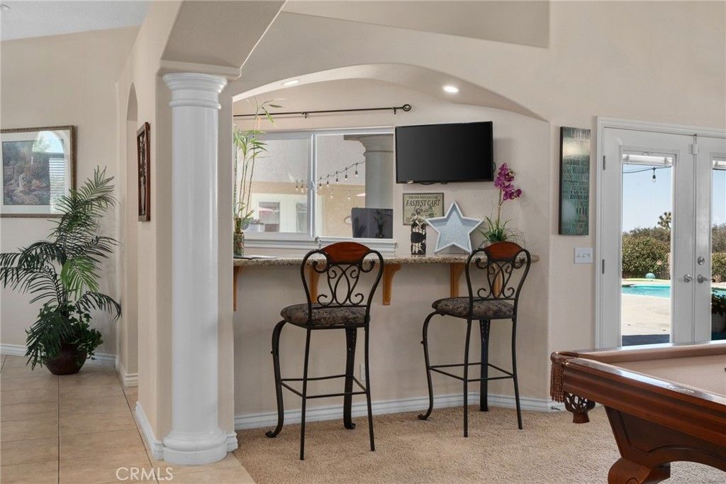 Billiard Table, Game Room, Interior, Recessed Lighting