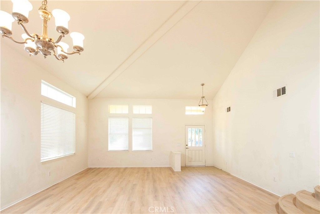 Chandelier, Empty room, Interior, Pendant Lights, Wood Texture Flooring
