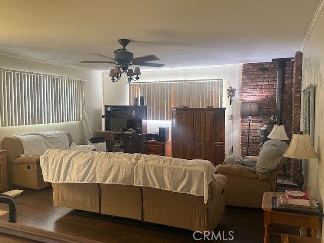 Interior, Living room, Stone Walls, Wood Texture Flooring