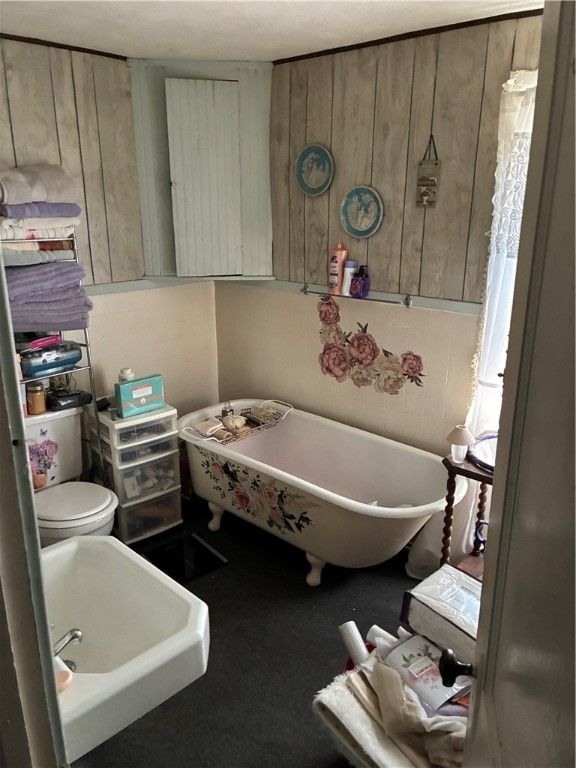 Bathroom, Free Standing Baths, Interior, Wooden Walls
