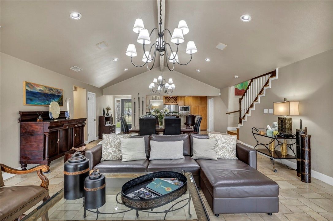 Chandelier, Dining room, Interior, Kitchen, Living room, Recessed Lighting