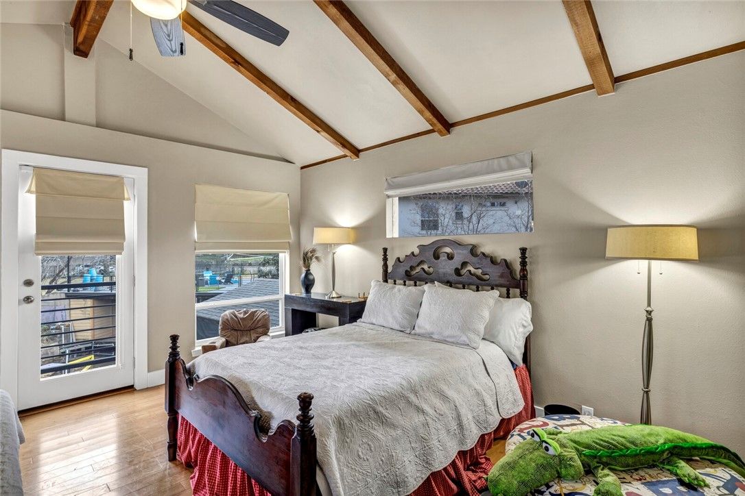 Bedroom, Interior, Wooden Beams, Wood Texture Flooring