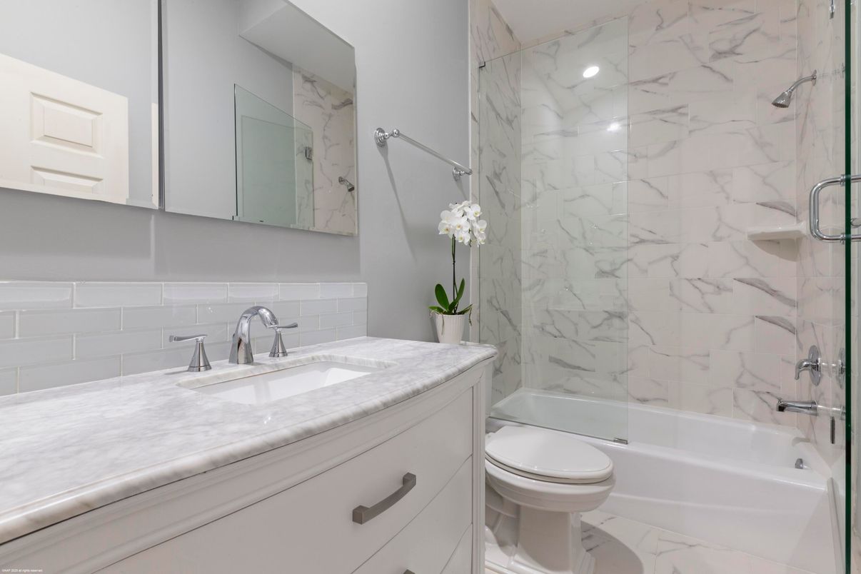 Bathroom, Glass Shower, Interior, Marble, Marble Walls