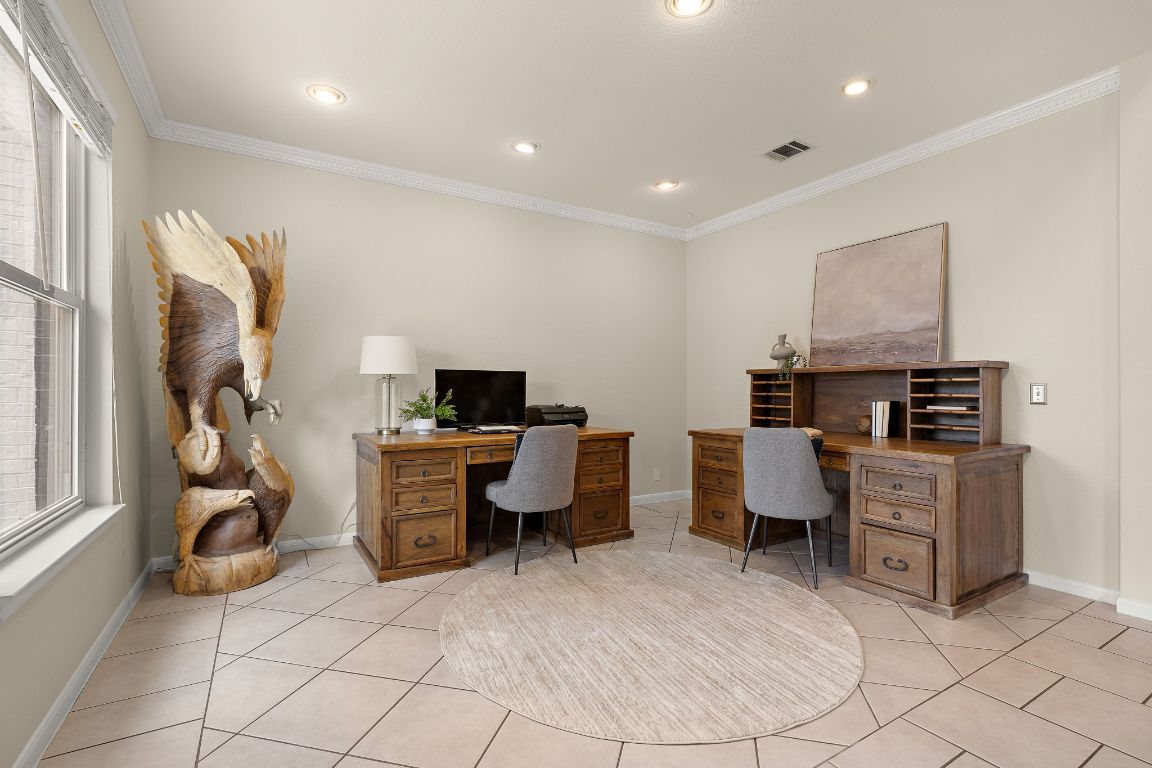 Home Office, Interior, Recessed Lighting