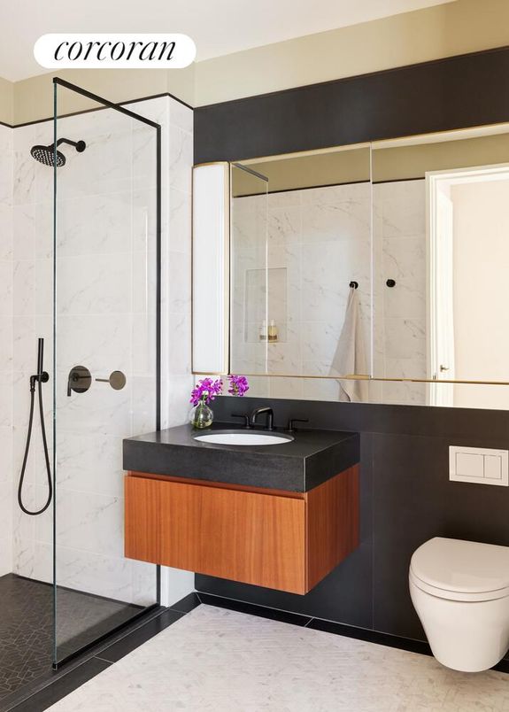 Bathroom, Glass Shower, Interior, Marble Walls