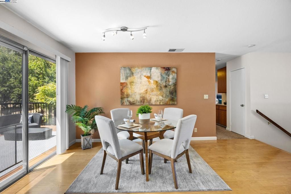 Dining room, Interior, Wood Texture Flooring