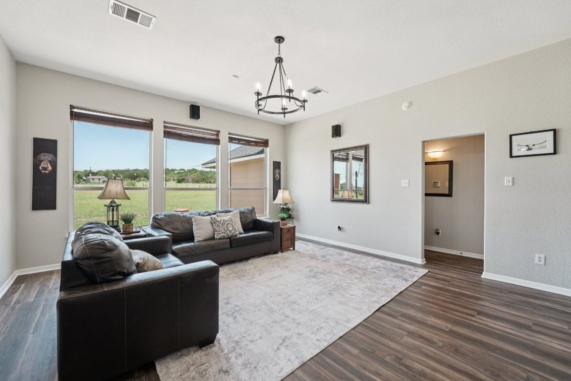Chandelier, Interior, Living room, Wood Texture Flooring