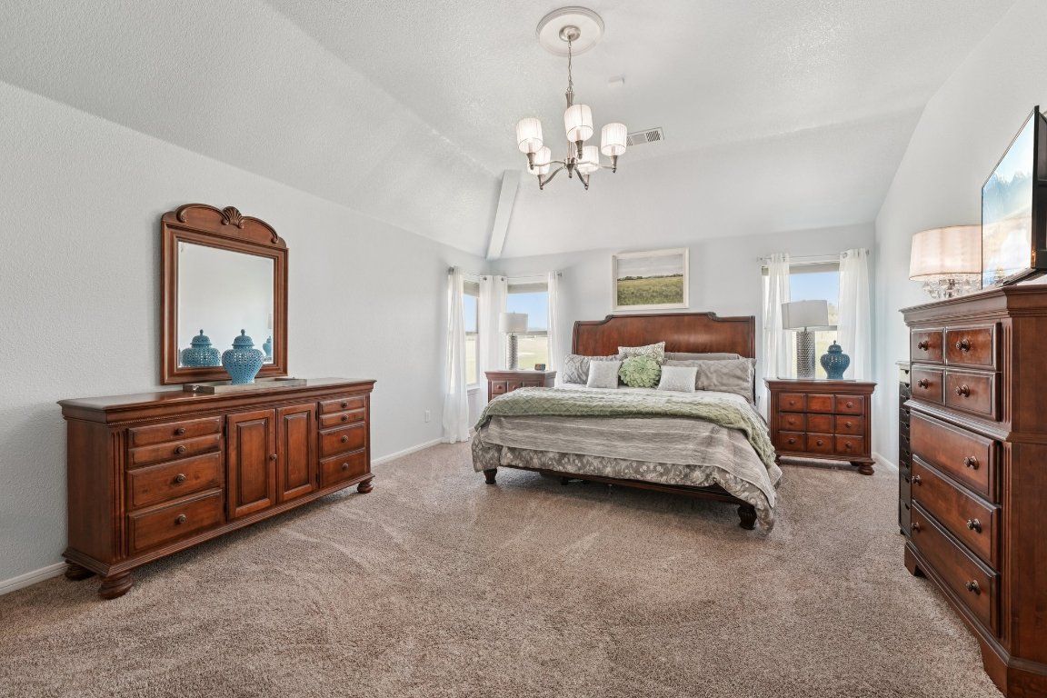Bedroom, Chandelier, Interior