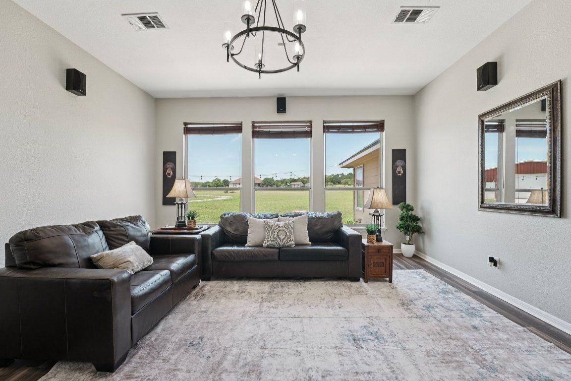 Chandelier, Interior, Living room, Wood Texture Flooring