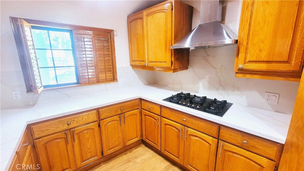 Interior, Kitchen, Marble Walls, Wood Texture Flooring