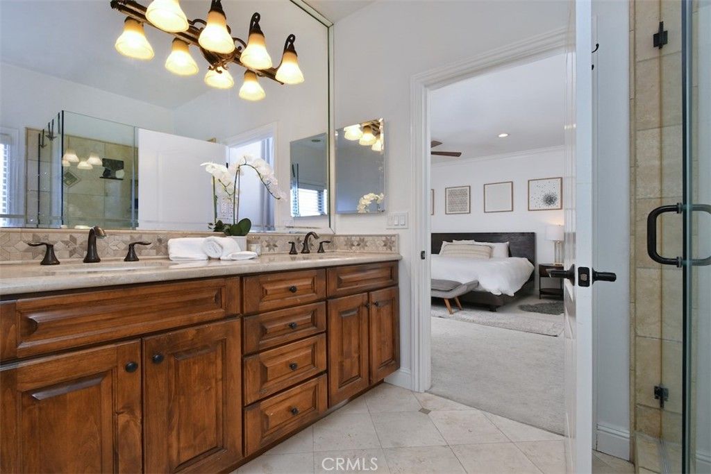 Bathroom, Bedroom, Dual Sink Vanities, Glass Shower, Interior, Recessed Lighting