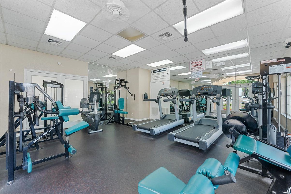 Fitness Equipment, Gym, Interior, Recessed Lighting
