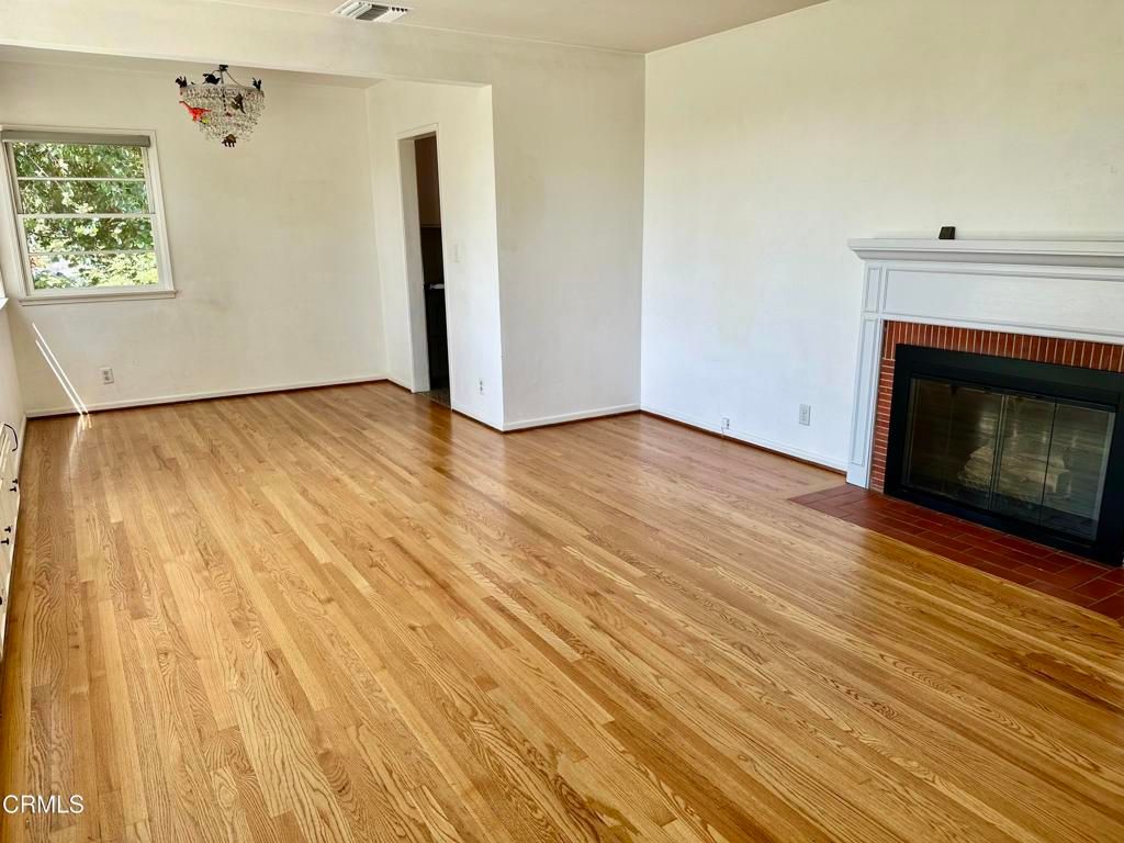 Empty room, Fireplace, Interior, Wood Texture Flooring