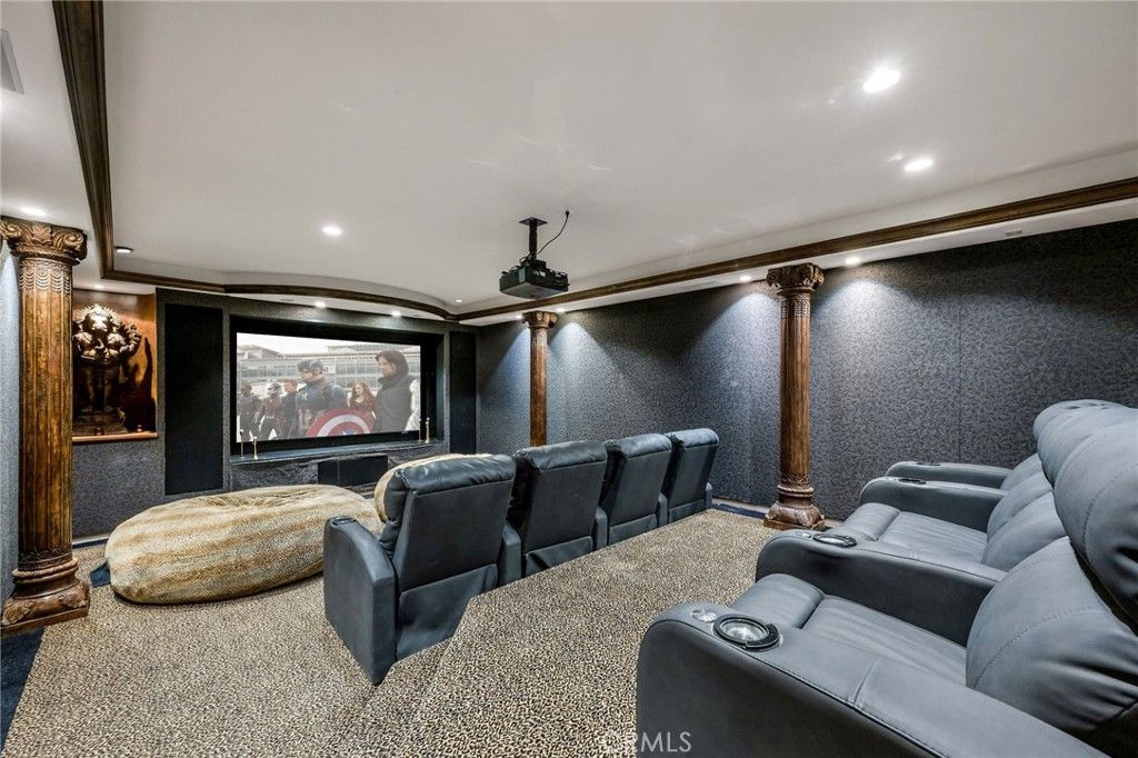 Home Theatre Room, Interior, Projection Screen, Recessed Lighting, Theatre Room