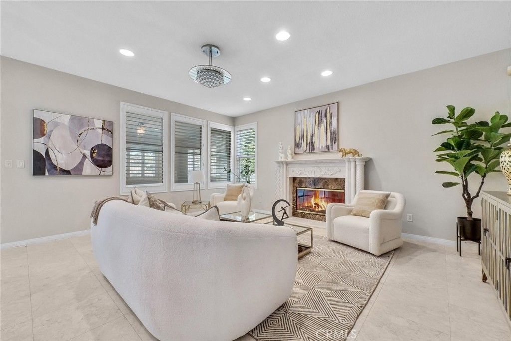 Fireplace, Interior, Living room, Recessed Lighting