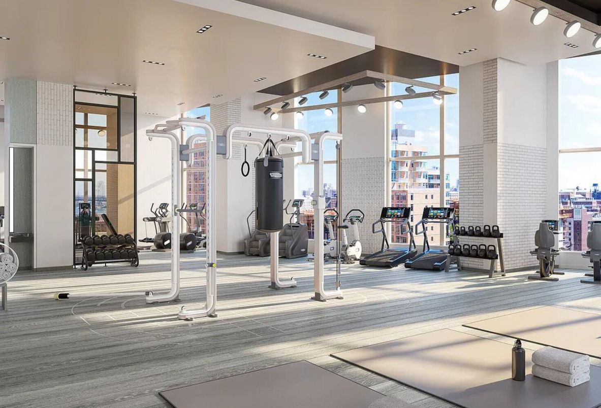 Fitness Equipment, Gym, Interior, Recessed Lighting