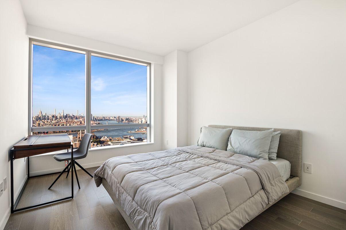 Bedroom, Home Office, Interior, Water, Wood Texture Flooring
