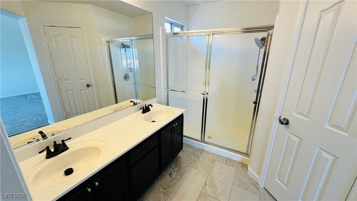 Bathroom, Dual Sink Vanities, Glass Shower, Interior