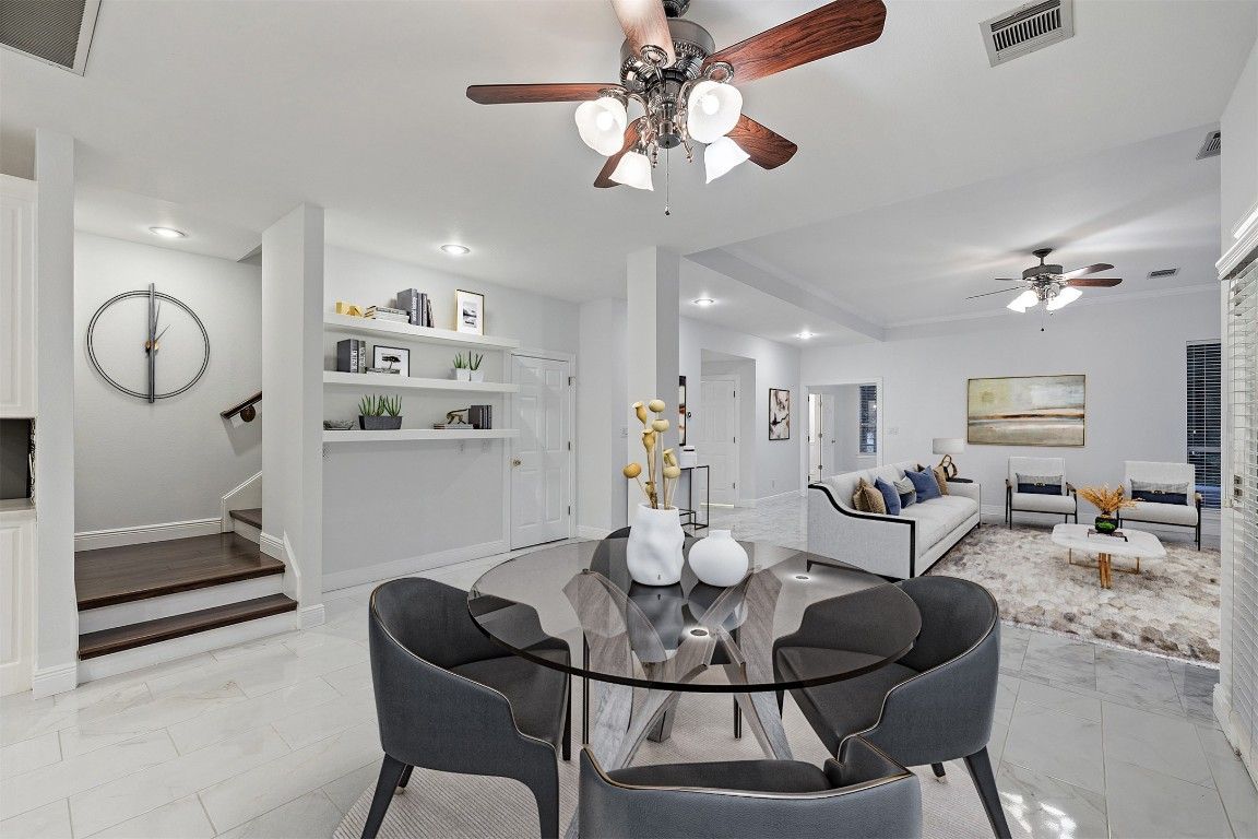 Dining room, Interior, Living room, Recessed Lighting