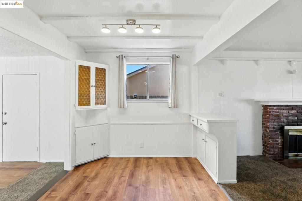 Fireplace, Interior, Wood Texture Flooring
