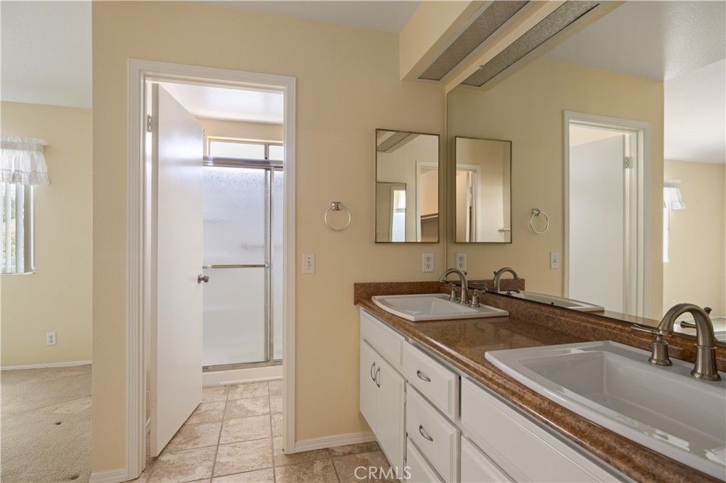 Bathroom, Dual Sink Vanities, Glass Shower, Interior