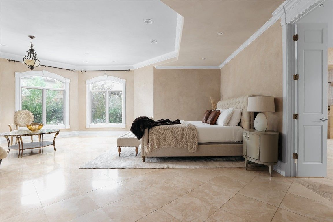 Bedroom, Interior, Pendant Lights, Recessed Lighting