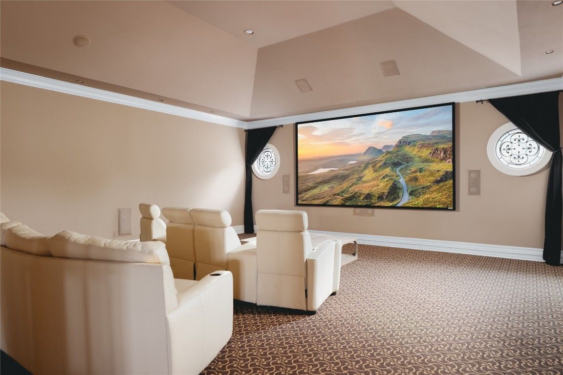 Home Theatre Room, Interior, Projection Screen, Recessed Lighting, Theatre Room