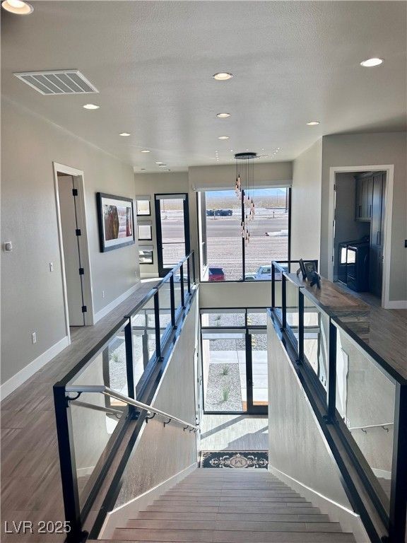Interior, Pendant Lights, Recessed Lighting, Wood Texture Flooring