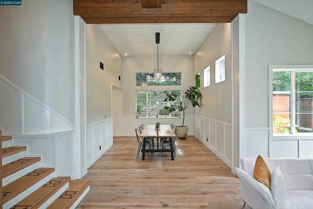 Interior, Pendant Lights, Wooden Beams, Wood Texture Flooring