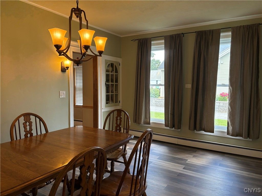 Chandelier, Dining room, Interior, Wood Texture Flooring