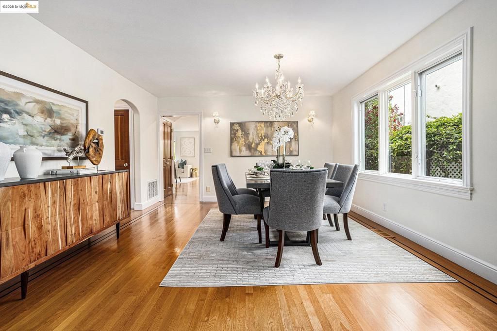 Chandelier, Dining room, Interior, Wood Texture Flooring